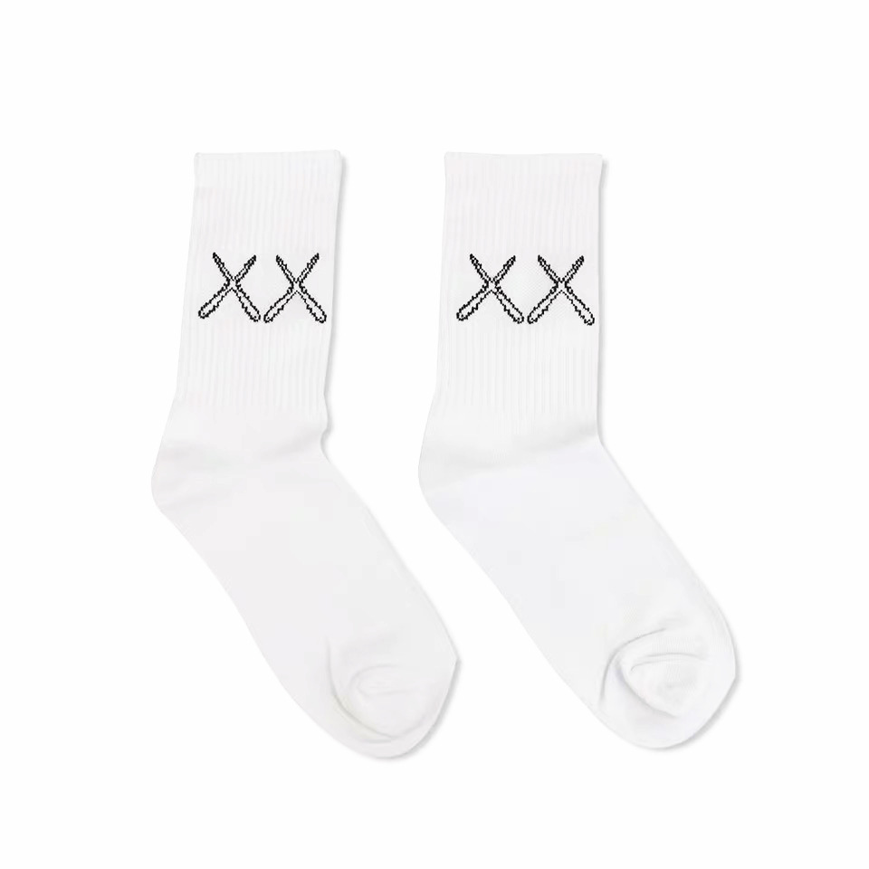 Tide Brand Original KWS Joint XX Ins College Wind Couple Wild Cotton Socks For Men And Women Long Section Of The Cross On Socks